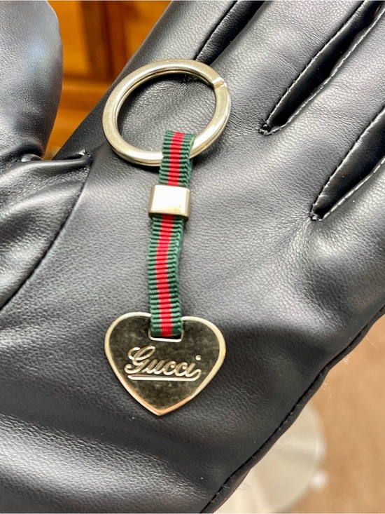 Gucci Accessories - Vintage GUCCI Heart Sherry Line Strap Keychain Bag Charm